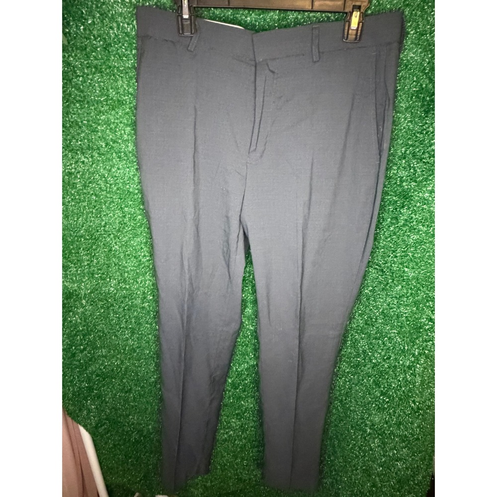 Nickel & Iron Men's Gray Plaid Flex Slim Fit Dress Pants 34W 32L